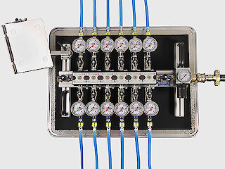 Kalibrier- und Druckprüfung von Leerrohren